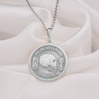 Memento Mori Necklace: with memento mori goth macabre talisman occult amulet - View 102