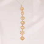 7 Chakra Necklace: 14K Gold with 7 chakra necklace reiki healing talisman amulet - View 14