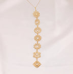 7 Chakra Necklace: 14K Gold with 7 chakra necklace reiki healing talisman amulet - View 14