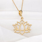 Lotus Flower Pendant: 14K Gold Unfolding Petals, Purity Treasure, Floral Jewelry - View 102