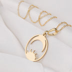 Sun and Moon Necklace: 14K Gold with sun and moon moon and sun jewelry talisman amulet - View 48
