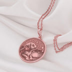 Dog Memorial Necklace: 14K Gold with dog memorial gift 14k gold puppy talisman amulet - View 214