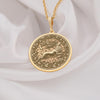 Deer Stag Necklace: 14K Gold with silver deer pendant gold deer jewelry talisman - View 48