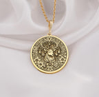 Christmas Deer Necklace Charm | 14K Gold & Silver Options - Holiday Gift Animal Lover