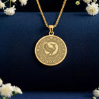 Egyptian God Horus Necklace: 14K Gold Ancient Egypt Jewelry, Falcon God Pharaoh Pendant, Kemetism Protection Amulet, Engraved Talisman - View 214