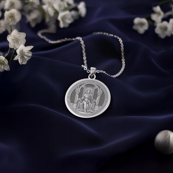 Hel Pendant Necklace: 14K Gold, Norse Underworld Goddess, Gothic Jewelry - View 4