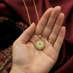 Ganesh Yantra Pendant : 14K Real Gold Obstacle Geometry , Success Amulet, Hindu Jewelry - View 207
