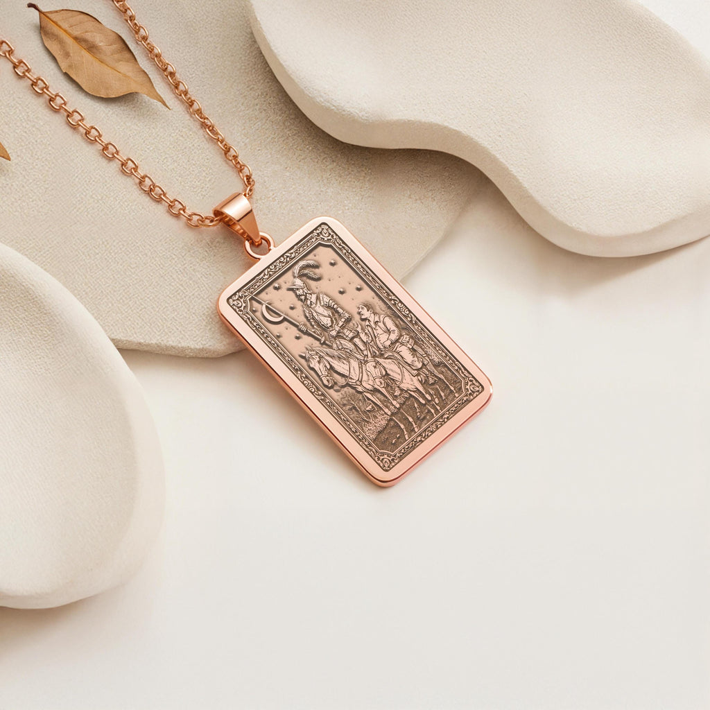 Don Quixote Necklace: 14K Gold, Spanish Knight Coin, Dreamer Jewelry - View 6