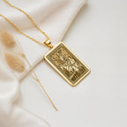 Don Quixote Necklace: 14K Gold, Spanish Knight Coin, Dreamer Jewelry - View 2