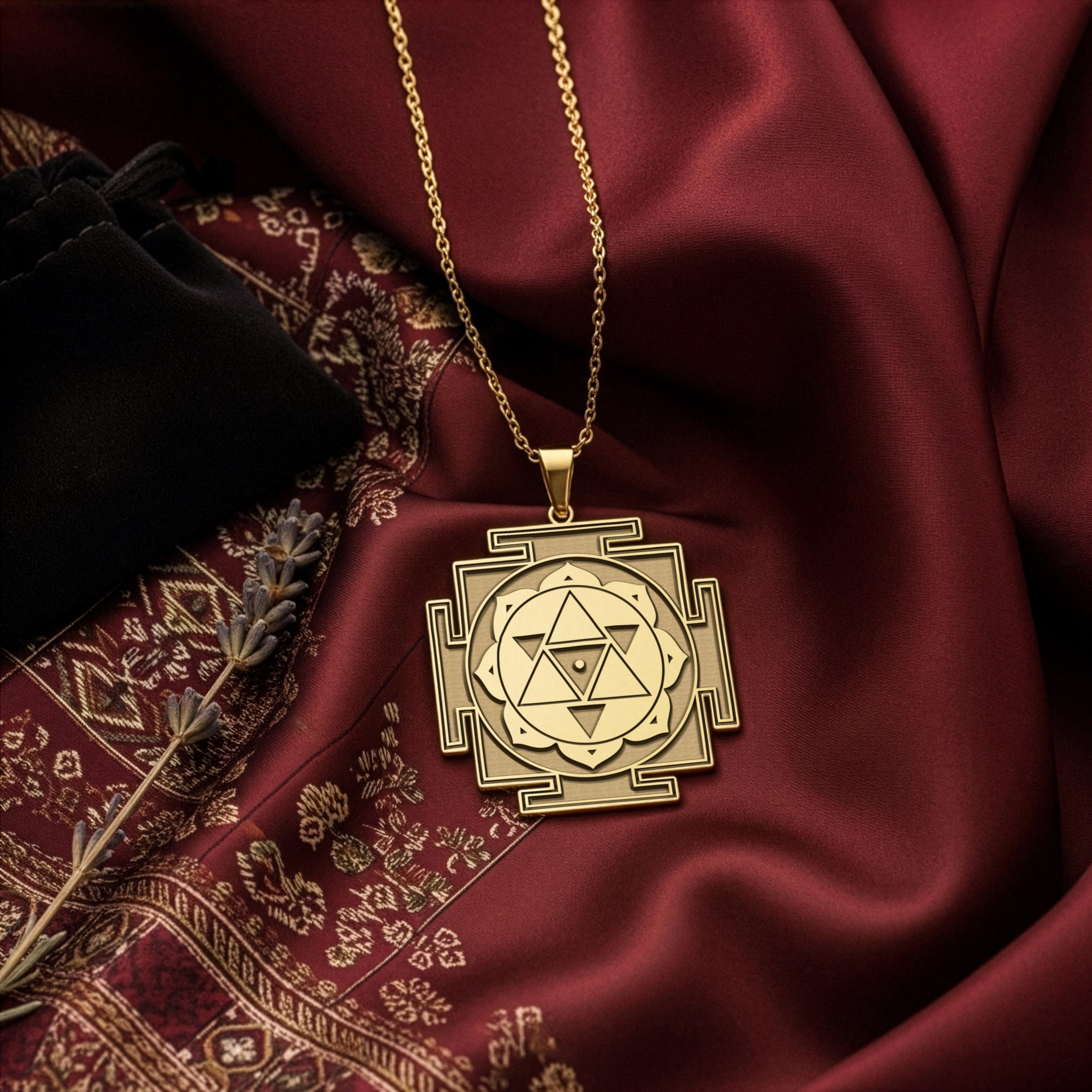 Shiva Yantra Pendant: 14K Gold with mahadev trishul spiritual amulet talisman amulet - View 48