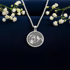 Personalized Dorian Gray Pendant Necklaces: Gold, Sterling Silver or Rose Gold Plated Medallion - View 3