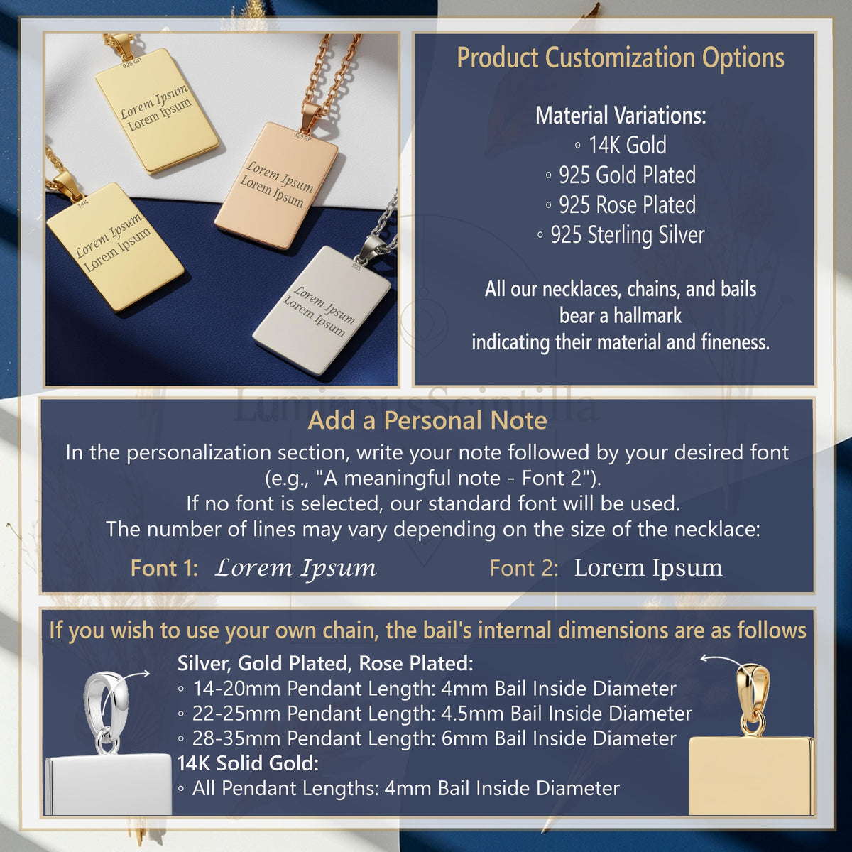 Virgo Necklace: 14K Gold Tarot Card Astrology Pendant - View 8