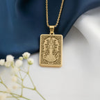 Pisces Necklace: 14K Gold Astrology Tarot Card Pendant - View 214