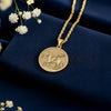 Lady Godiva Pendant Necklace: 14K Gold, Horse Rider Coin, Legend Jewelry - View 2