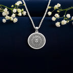 Inti Sun God Pendant Necklace: 14K Gold, Inca Sun Charm, Peru History Jewelry - View 3