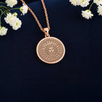 Inti Sun God Pendant Necklace: 14K Gold, Inca Sun Charm, Peru History Jewelry - View 6
