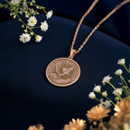 Holy Spirit Dove Necklace: 14K Gold, Peace Bird Charm, Christian Jewelry - View 5