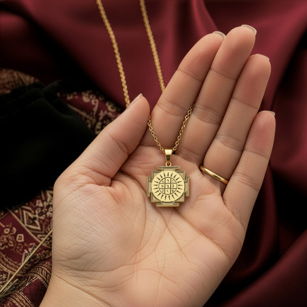 Surya Yantra Necklace: 14K Gold with surya yantra sun god amulet amulet talisman - View 158