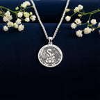 Swan Family Necklace: 14K Gold, Mother and Child Pendant, Maternal Love Jewelry - View 3