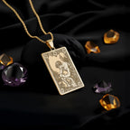 Narcissus Pendant Necklace: 14K Gold, Greek Mythology Art, Dark Academia Jewelry - View 2
