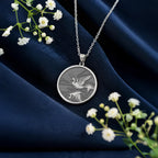 Ugly Duckling Necklace: 14K Gold, Transformation Coin, Swan Jewelry - View 3