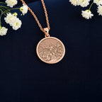 Nutcracker Pendant Necklace: 14K Gold, Ballet Dancer Coin, Christmas Jewelry - View 6