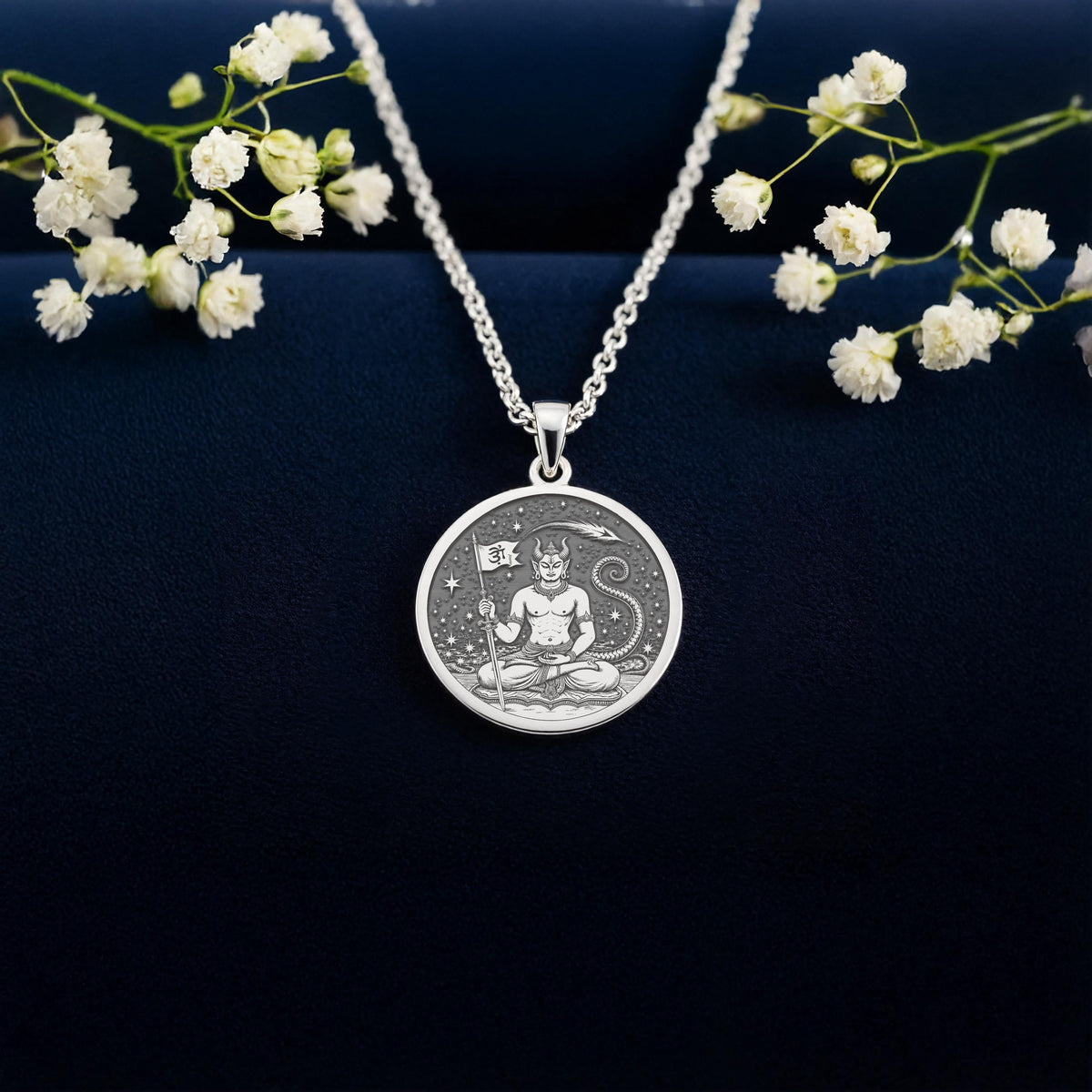 Ketu Pendant Necklace: 14K Gold Personalized Vedic Node Charm, Astrology Jewelry - View 3