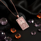 The Lovers Tarot Necklace: 14K Gold, Lovebird Charm, Soulmate Jewelry - View 5