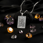 Hades Tarot Pendant Necklace: 14K Gold, Underworld God, Dark Academia Jewelry - View 4