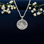 Hermes Pendant Necklace: 14K Gold, Greek Messenger God, Travel Protection Jewelry - View 4