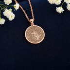 Hera 14K Gold Pendant Necklace: Personalise Queen of the Gods Coin, Greek Jewelry - View 6