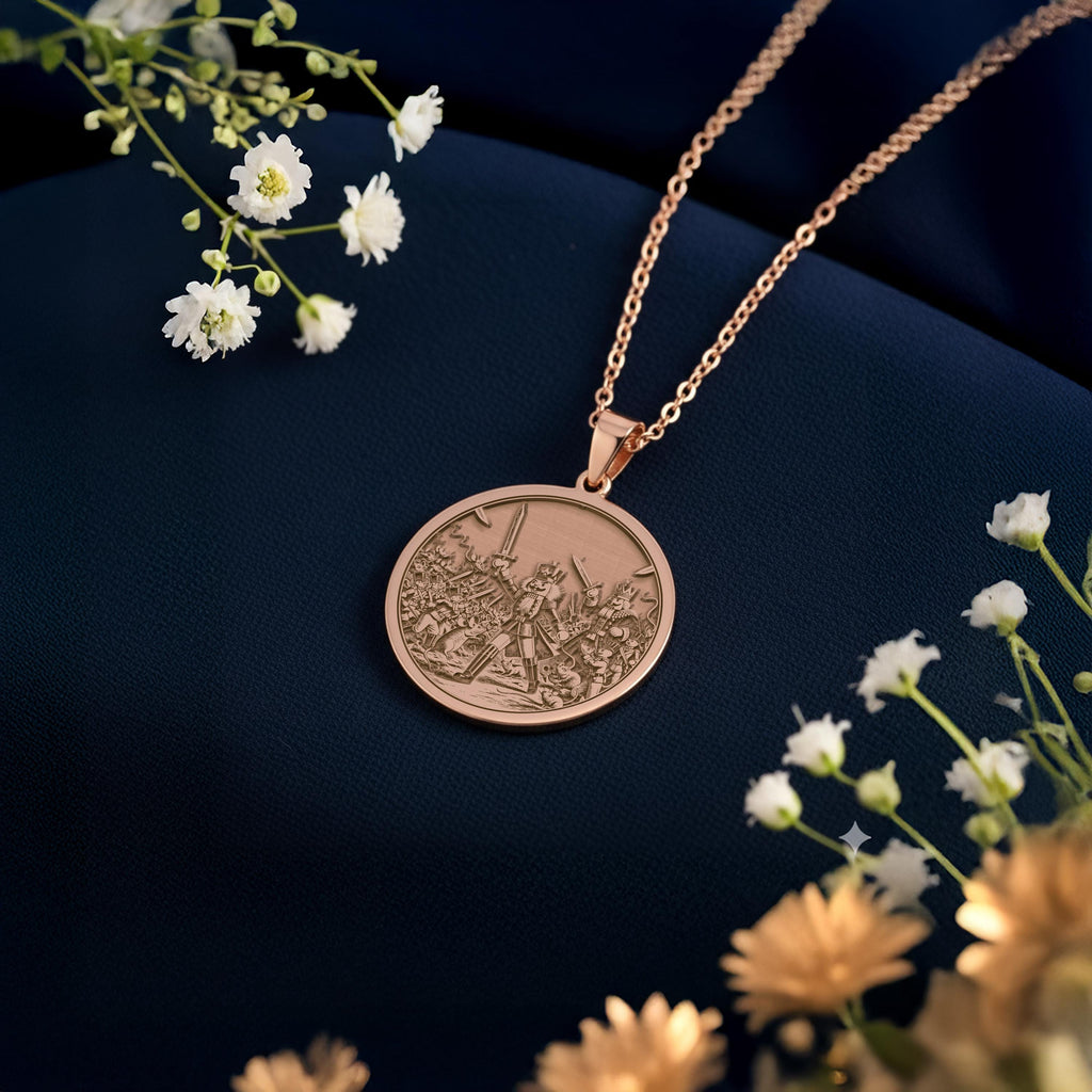 Nutcracker Pendant Necklace: 14K Gold, Ballet Dancer Coin, Christmas Jewelry - View 5