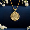 Hansel & Gretel Necklace: 14K Gold, Fairy Tale Coin, Sibling Jewelry - View 214