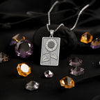 Sunflower Tarot Necklace: 14K Gold, Positivity Charm, Summer Flower Jewelry - View 4