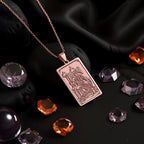 Hades Tarot Pendant Necklace: 14K Gold, Underworld God, Dark Academia Jewelry - View 5