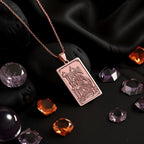 Hades Tarot Pendant Necklace: 14K Gold, Underworld God, Dark Academia Jewelry - View 5