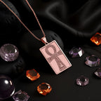 Ankh Tarot Pendant Necklace: 14K Gold, Eye of Horus Amulet, Egyptian Life Symbol - View 214