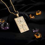 Lily Pendant Necklace: 14K Gold, May Birth Flower Charm, Floral Cottagecore Jewelry - View 214