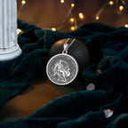 Apollo Pendant Necklace: 14K Gold Personalized God of Music Medallion - View 3