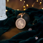 Apollo Pendant Necklace: 14K Gold Personalized God of Music Medallion - View 5