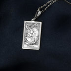 Strength Tarot Necklace: 14K Gold with tarot card rider waite occult arcana talisman - View 214