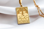 Two of Pentacles Pendant: 14K Gold with two of pentacles pentacles juggler amulet - View 48