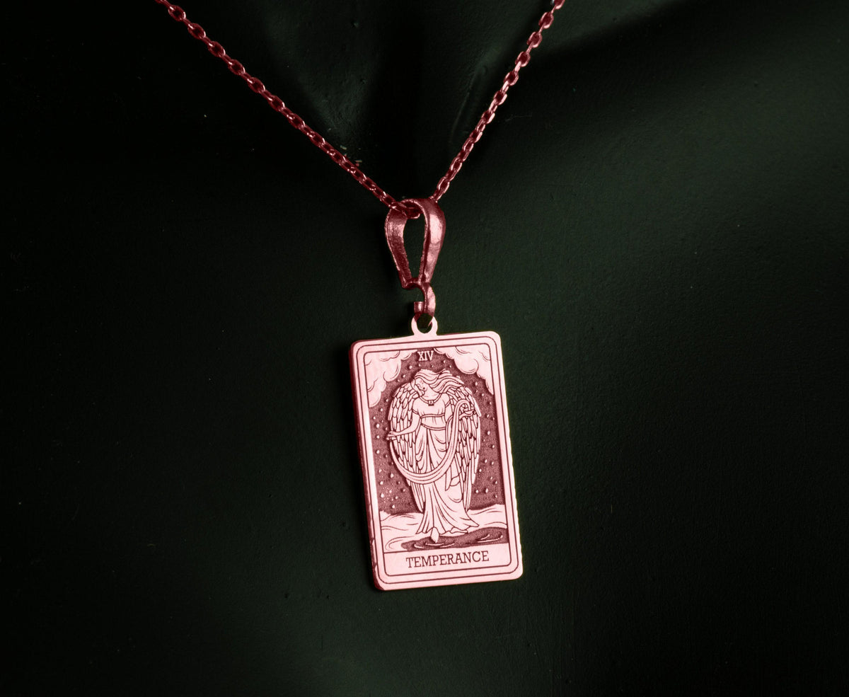 Temperance Pendant: 14K Gold Pouring Water, Balance Alchemy Charm, Tarot Card Jewelry - View 214