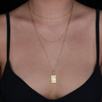 Cat Tarot Necklace: 14K Gold with tarot card rider waite occult arcana talisman amulet - View 102