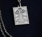 Tower Tarot Card Necklace: 14K Gold Major Arcana Pendant, Transformation Jewelry - View 214