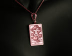 The Fool Tarot Pendant: 14K Gold with tarot card rider waite major arcana occult - View 214