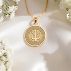 Poseidon Necklace: 14K Gold with sea god trident charm mythology talisman amulet - View 207