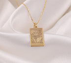 Lovers Tarot Card Necklace: 14K Gold with tarot card rider waite occult arcana talisman - View 48