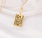 King of Hearts Necklace: 14K Gold with rainbow king gay pride gift occult arcana - View 48