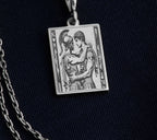 King of Hearts Necklace: 14K Gold with rainbow king gay pride gift occult arcana - View 102